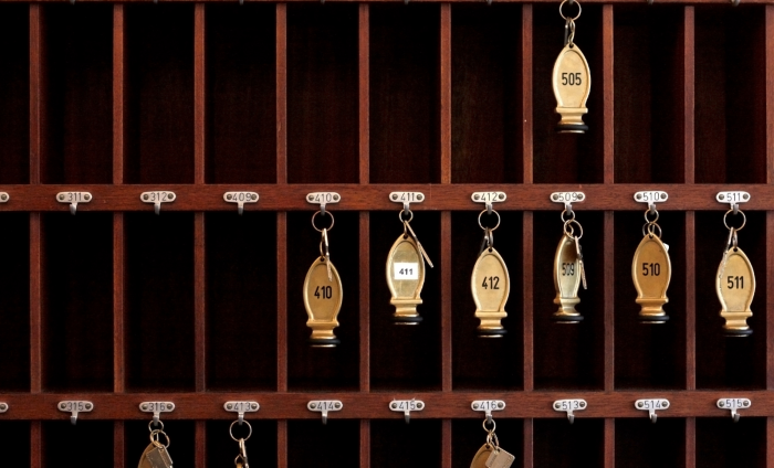 A set of hotel keys