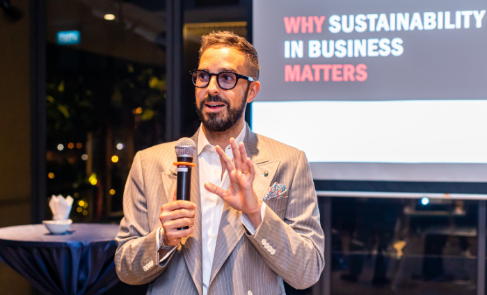 Professor Paolo Taticchi delivering a lecture. 