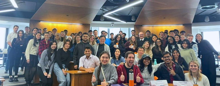 Picture of the Business Analytics MSc Classroom in one of the UCL School of Management's lecture theatres